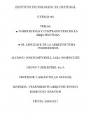 EN QUE CONSISTE LA COMPLEJIDAD Y CONTRADICCION EN LA ARQUITECTURA