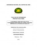 PLANEAMIENTO TRIBUTARIO PARA EVITAR CONTINGENCIAS TRIBUTARIAS EN LA MICRO Y PEQUEÑAS EMPRESAS DE LA PROVINCIA DE HUANCAYO