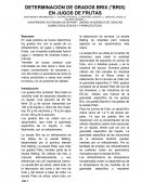 DETERMINACIÓN DE GRADOS BRIX (°BRIX) EN JUGOS DE FRUTAS