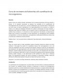 Curva de crecimiento de Escherichia coli: cuantificación de microorganismos