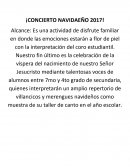 Concierto navideño: Programa, repertorio y guion técnico