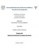Ensayo #2 Reporte de discusión en equipo del tema III