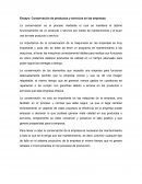 Ensayo: Conservación de productos y servicios en las empresas