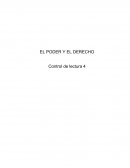 El autor nos plantea la necesidad que existe entre el “derecho” y el “poder”