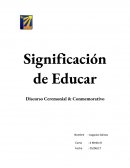 Significación de Educar