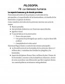 La Génesis humana. La especie humana y de donde provien