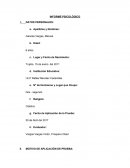 INFORME PSICOLÓGICO