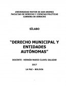 EL “DERECHO MUNICIPAL Y ENTIDADES AUTÓNOMAS”