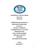 Historia y geografía fundamentos de la cultura. Marketing internacional