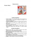 Unidad geográfica: este producto está dirigido a todas las personas de la ciudad de Mérida, y del interior del estado, que compren en el supermercado Bodega Aurrera