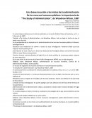 Una breve incursión a los inicios de la administración
