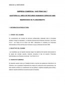 UNA AUDITORIA AL AREA DE RECUROS HUMANOS EJERCICIO 2006