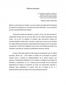 Reforma educativa La verdadera educación consiste en obtener lo mejor de uno mism