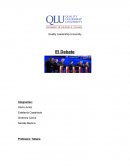 Es un tipo de discurso argumentativo y contra argumentativo, en el que dirigidos por un moderador, participan dos o más interlocutores