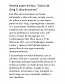 Reseña sobre el libro: “Diario de Greg 3: días de perros”