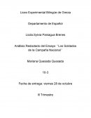 El Análisis literario de "Los Soldados de la Campaña Nacional"