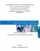 Ley para la promoción y fomento del desarrollo científico, tecnológico y la innovación