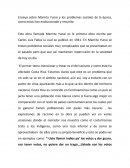 Ensayo sobre Mamita Yunai y los problemas sociales de la época, como estos han evolucionado y resuelto