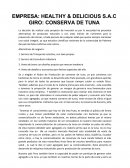 EMPRESA: HEALTHY & DELICIOUS S.A.C