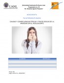 CAUSAS Y CONSECUENCIAS FÍSICAS Y PSICÓLOGICAS DE LA ANSIEDAD EN EL ADOLESCENTE