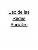 Uso de las Redes Sociales