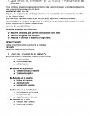 Informatica 2 ¿QUÉ IMPLICA EL INCREMENTO DE LA CALIDAD Y PRODUCTIVIDAD DEL SERVICIO?