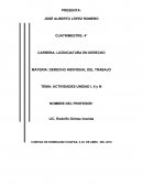 Actividades de aprendizaje. Evolución del derecho del trabajo en México hasta el presente