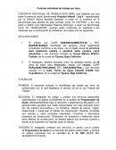 Contrato individual de trabajo por obra