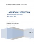 En este trabajo se llevará a cabo un análisis del capítulo XIII, “LA FUNCIÓN PRODUCCIÓN”