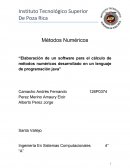 Elaboración de un software para el cálculo de métodos numéricos desarrollado en un lenguaje de programación Java