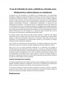 El uso de hidróxido de calcio, antibióticos y biocidas como