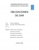 Obligaciones de dar avance