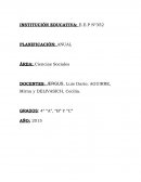 INSTITUCIÓN EDUCATIVA: E.E.P Nº352 PLANIFICACIÓN: ANUAL