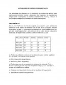 Actividades de diseños experimentales