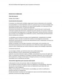 PROYECTO DE FORMACION ALGORITMOS. Página 1
