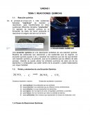 Es el proceso en el que una o más sustancias llamadas “reactivos” se mezclan y reaccionan, para transformarse en otras sustancias diferentes llamados “productos