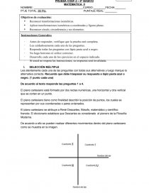 PRUEBA COEF.2 – 8° BÁSICO MATEMATICA II. Página 1