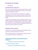 Planificación Proceso de Ventas