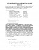 Acta de Constitución de nuestra idea de negocio