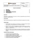 Parametrizar la determinación del precio de venta de componentes para las áreas de prepuestos y asistencia técnica