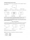 EXPRESIONES EQUIVALENTES (expresiones iguales)