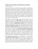Programas para incentivar las exportaciones en Colombia