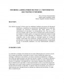 INFORME LABORATORIO DE FISICA I: MOVIMIENTO RECTILÍNEO UNIFORME