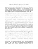 SERVICIOS ADECUADOS DE AGUA Y SANEAMIENTO