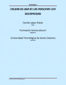 Calidad de Vida de las Personas con Discapacidad