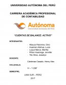 Cuentas de balance: activo