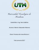 Clase: Procesos de manufactura I