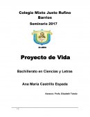 Proyecto de Vida Bachillerato en Ciencias y Letras