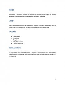 IDEA DE PROYECTO: ESTACION DE SERVICIO LA GUACIMA. Página 7