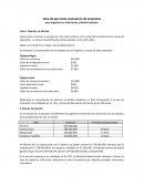 Guía de ejercicios evaluación de proyectos para Ingeniería en Fabricación y Diseño Industrial